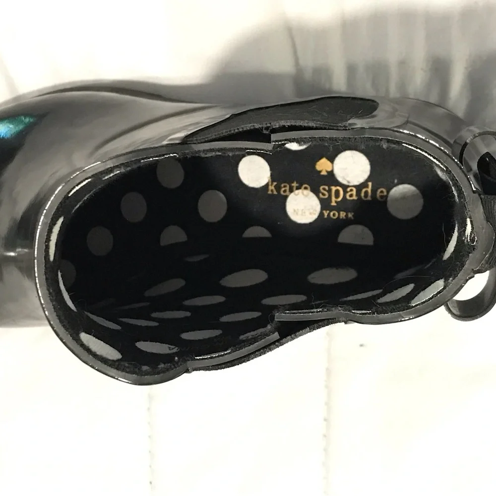 Kate Spade Black Rubber Ankle Boots - Picture 6 of 8